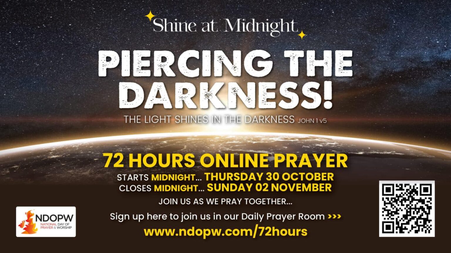 Piercing the Darkness: 72 hours of prayer this Halloween